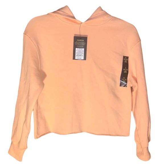 Juniors Art Class Hooded Crop Top Sweatshirt Long Sleeves Large Pullover Hoodie - Picture 1 of 6